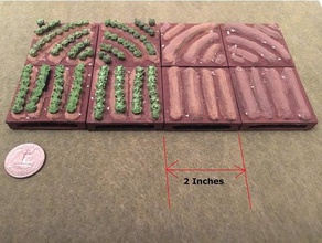 farm fields openlock toys & games dnd miniature tiles dungeons dragons field gaming miniatures 28mm patfinder pathfinder terrain tabletop 3d print model - Mito3D