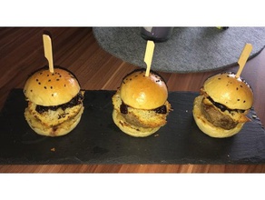 apéritif burger de presse cuisine et salle à manger l'apéritif un barbecue hamburger la viande 3d print model - Mito3D