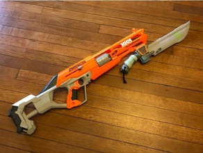 pistola nerf de la bayoneta del soporte juguetes y accesorios juego mod 3d print model - Mito3D