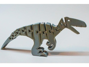 flexi-velociraptor hayvanlar mafsallı dinozor esnek flexy raptor velociraptor 3d print model - Mito3D