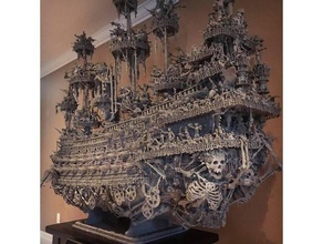 pirata zumbi naufrágio do navio fantasma imagem lithophane veículos 3d print model - Mito3D