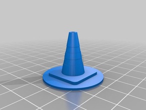 heroclix traffic cone barrier token games 3d print model - Mito3D