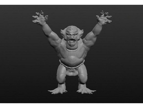 sculptris troll dummy toys & games model gaming mini miniature roleplaying rpg wargaming 3d print model - Mito3D