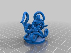cecaelia maschio canaglia giochi d&d dungeons dragons pathfinder 3d print model - Mito3D