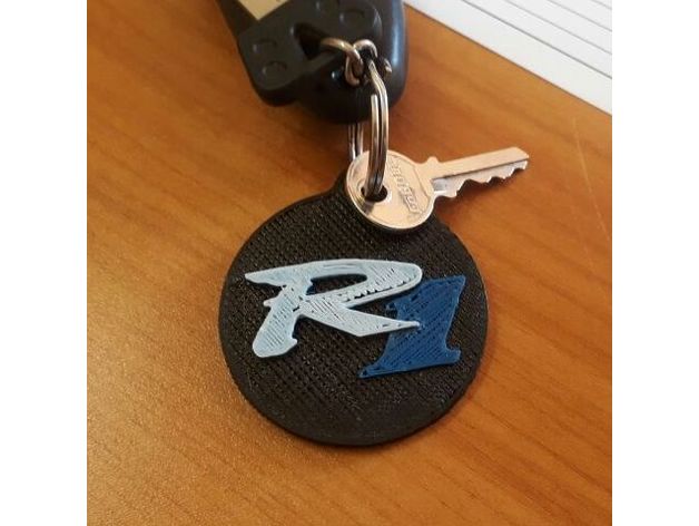 yamaha r1 keyring keychains logo 3D print model - Mito3D