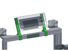 tevo tarantula display clamps lcd bracket dual z 3d printer parts clamp mount 3d print model - Mito3D