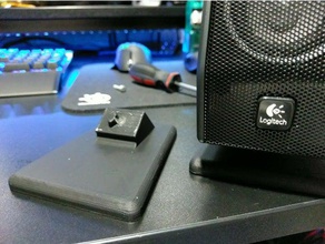 logitech x-540 support de haut-parleur la musique 3d print model - Mito3D