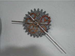 gear wall clock decor 3d print model - Mito3D