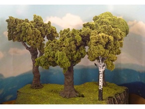 vegetation toy & game accessories 28mm miniature forrest scatter terrain tree trees wargame wargames wargaming 3d print model - Mito3D