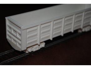 russian gondola car 12-1592 1 87 mechanical toys model railroad rail railway 3d print model - Mito3D