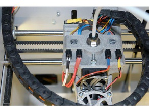 german reprap neo e3d v6 mount electrical connector 3d printer extruders 3d print model - Mito3D