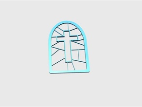 stained glass signs & logos jesus vitrail 3d print model - Mito3D