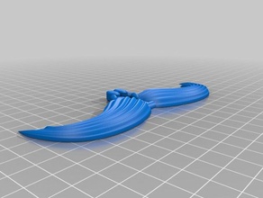 fancy mustache tpu remix costume bart beard clip face flexible filament 3d print model - Mito3D