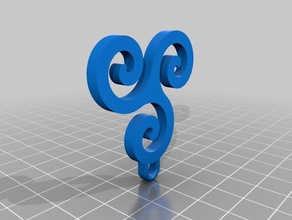 triskel llavero signos y logotipos clave 3d print model - Mito3D