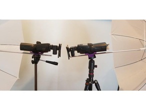 speedlight umbrella holder art tools ball head camera light diffuser photography tripod mount 3d print model - Mito3D