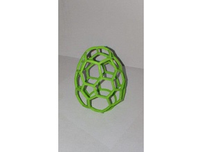 football soccer easter egg isokaeder sculptures decoration design pattern tree support 3d print model - Mito3D