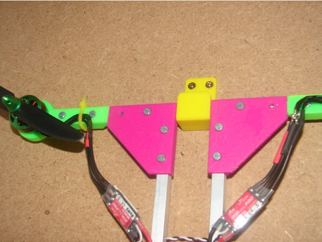 x frame quad cintre support pour drone r c véhicules cadre h le titulaire crochet multicopter quadricoptère de soutien image 3D print model - Mito3D