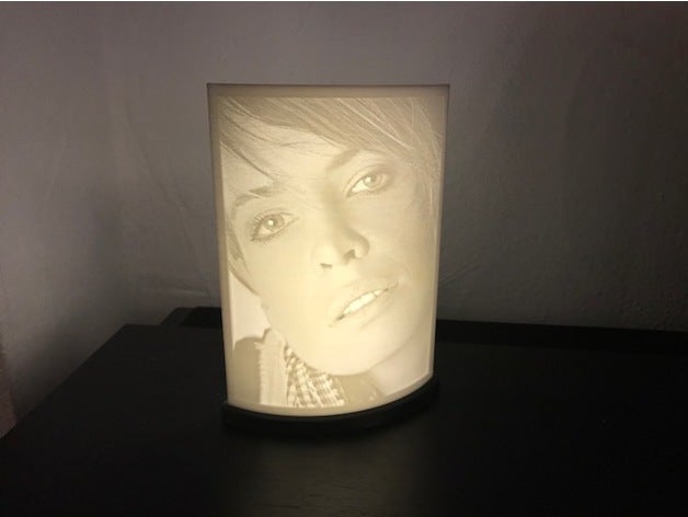 f r hochkant-bild 4 3 150 mm adım 5 volt stand lithophane-st nder lithophane dekor bild led LED tutucu ışık şerit lithopane dur resim standı 3D print model - Mito3D