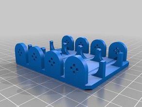 aa-quad soporte de la batería electrónica aa 3d print model - Mito3D