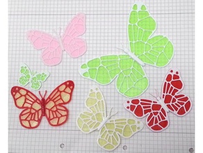 butterfly voronoi scalable multilayer decor layers openscad 3d print model - Mito3D