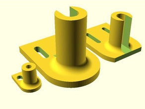 customizable rod wall holder replacement parts customized openscad parametric 3d print model - Mito3D