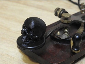 skull knob j38 style keys electronics 3d print model - Mito3D