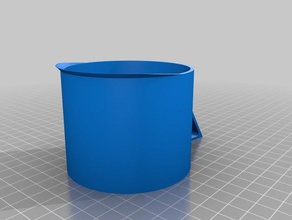 embossed graduated 1 cup measuring kitchen & dining 3d print model - Mito3D