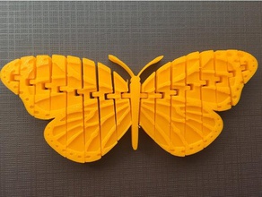 vorgeformte monarch-Schmetterling 3d-drucken Tiere artikuliert Insekten Frühling 3d print model - Mito3D