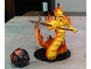 salamandra jogos d&d dnd dungeons & dragons masmorras e dragões elemental fogo lagarto pathfinder réptil cobra 3d print model - Mito3D