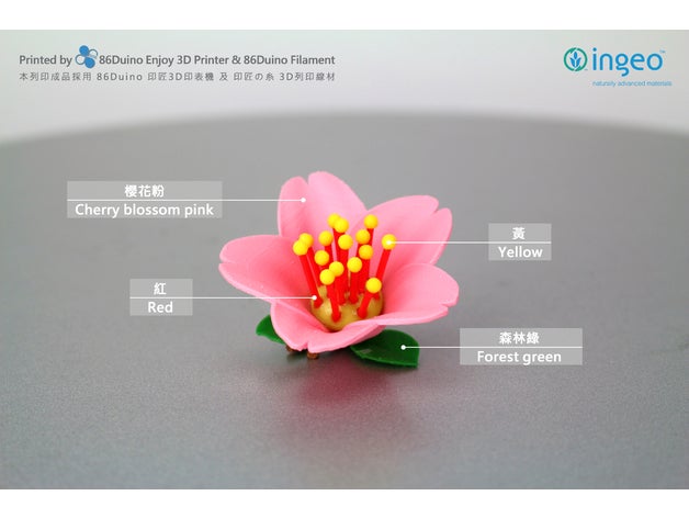 fiori di ciliegio, sakura 86duino 3D print model - Mito3D