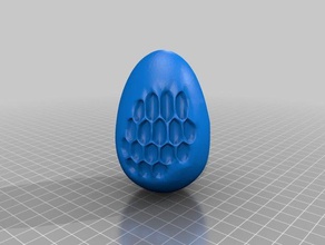 honey comb easter egg sculptures keychain 3d print model - Mito3D