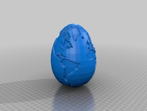 easter egg die Erde Skulpturen 3d print model - Mito3D