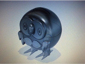 pokemon rowlet kumbara kaplar para sahibi 3d print model - Mito3D