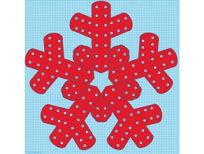 150 pixel 24 inch snowflake props 3d print model - Mito3D