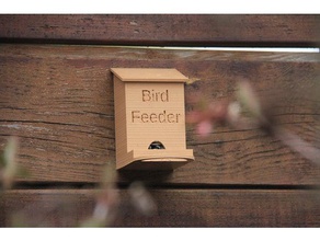 alimentador do pássaro exterior e jardim openscad 3d print model - Mito3D
