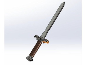 çelik kılıç sahne skyrim yaşlı verilirse 3d print model - Mito3D