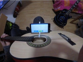smartphone holder acoustic guitar music 3d print model - Mito3D