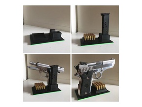 pistol stand - taurus pt908 9mm 3d print model - Mito3D