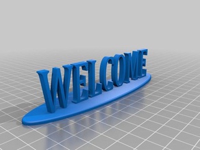 panneau d'accueil de la base les signes et logos signe bienvenue 3d print model - Mito3D