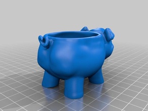piggy bowl decor bank 3d print model - Mito3D
