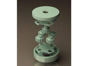 small planetary gear 1 4 ratio engineering 3d print model - Mito3D