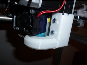hypercube flex mount fan duct remix v6 + vulcano 3d printer parts fanduct nozzle 3d print model - Mito3D