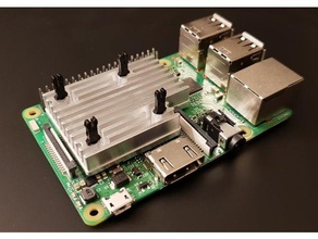 techstatic soğutucu fan+ anti-titreşim montaj pin raspberry pi 3 bilgisayar anti titreşim fan monte edin ısı emici 3d print model - Mito3D