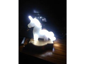 unicorn lampada arredamento 3d print model - Mito3D