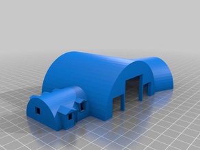 n escala quonset cabanas edifícios e estruturas nscale cabana 3d print model - Mito3D