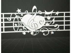 amo la musica bracciale bracciali braccialetto strumento amore 3d print model - Mito3D