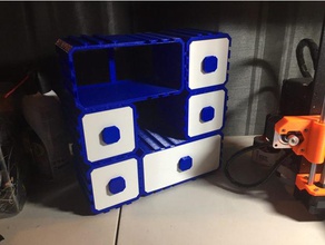 doble de ancho modular cajones 20 los contenedores cajón útil 3d print model - Mito3D