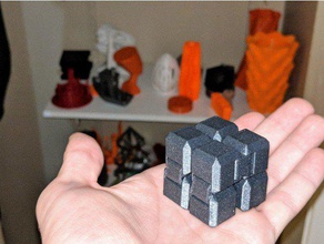 ein weiteres zappeln infinity-cube v2 mechanische Spielzeuge abs anderen box cool cube einfach drucken fidget hand spinner Spielzeug Spaß Spiel Scharnier infinity Gelenk kobayashi mechanisch ist pla überarbeitet revision - zwei version noch 3d print model - Mito3D