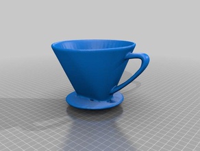 drillo cone filter pour over coffee maker kitchen & dining 3d print model - Mito3D