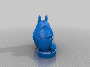 self watering totoro pot outdoor & garden 3d print model - Mito3D